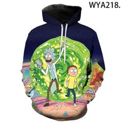 (WYA218.-100）Rick Men Children Cool collegepaidat 3D Printed Casual hinta ja tiedot | Poikien puserot, liivit ja jakut | hobbyhall.fi