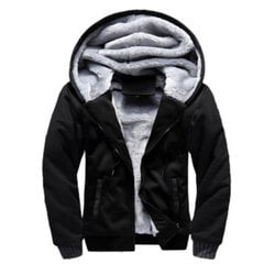 (musta-M）Newset Miesten takki Outwear Winter Slim huppari hinta ja tiedot | Miesten puserot ja hupparit | hobbyhall.fi