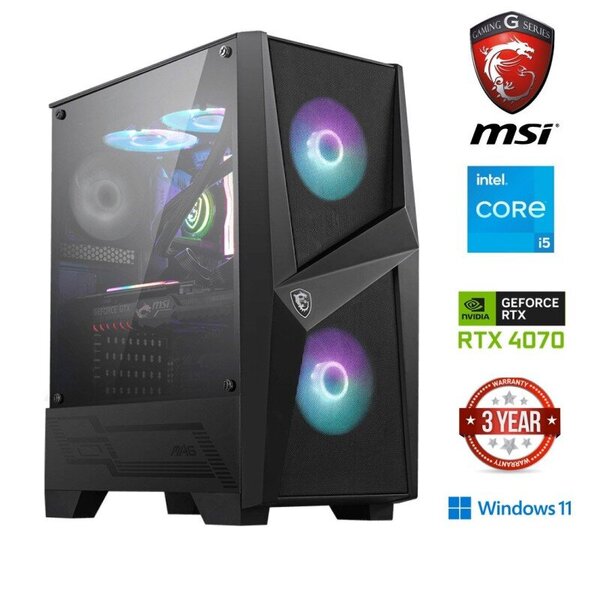 Gamer i5-13400F 16GB 256GB NVME 1TB HDD RTX 4070 Windows 11