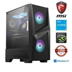 Gamer i5-13400F 32GB 512GB NVME 1TB HDD RTX 4070 Windows 11 hinta ja tiedot | Pöytätietokoneet | hobbyhall.fi