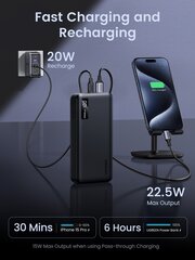 Ulkoinen Akku Power Bank Ugreen PB313 20W 20000mAh (25683) musta hinta ja tiedot | Varavirtalähteet | hobbyhall.fi