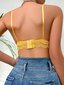 Floral Lace Scallop Trim Bralette·Yellow·S hinta ja tiedot | Rintaliivit | hobbyhall.fi