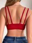 Kontrastisidonta ribbineule Cami Bralette·Burgundy·L hinta ja tiedot | Rintaliivit | hobbyhall.fi