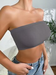 Solid Bandeau Bra·Grey·M hinta ja tiedot | Rintaliivit | hobbyhall.fi