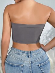 Solid Bandeau Bra·Grey·S hinta ja tiedot | Rintaliivit | hobbyhall.fi