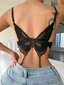 Butterfly Shaped Detail Bow Edessä Pitsi Bralette Alusvaatteet·Musta·S hinta ja tiedot | Rintaliivit | hobbyhall.fi