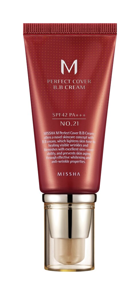 Missha M Perfect Cover BB Cream 50 ml, 21 Light Beige hinta ja tiedot | Kasvovoiteet | hobbyhall.fi