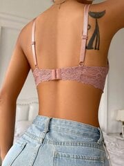 Kukkainen pitsivaljaat Underwire-rintaliivit Alusvaatteet·Dusty Pink·85B hinta ja tiedot | Rintaliivit | hobbyhall.fi