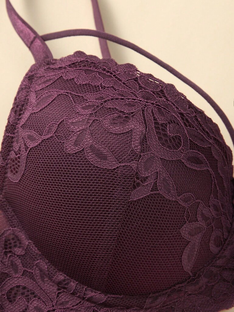 Kukkapitsivaljaat Underwire-rintaliivit alusvaatteet·violetti·75C hinta ja tiedot | Rintaliivit | hobbyhall.fi