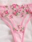 Embroidery Mesh Underwire Alusvaatteet Set·Pink·L hinta ja tiedot | Rintaliivit | hobbyhall.fi