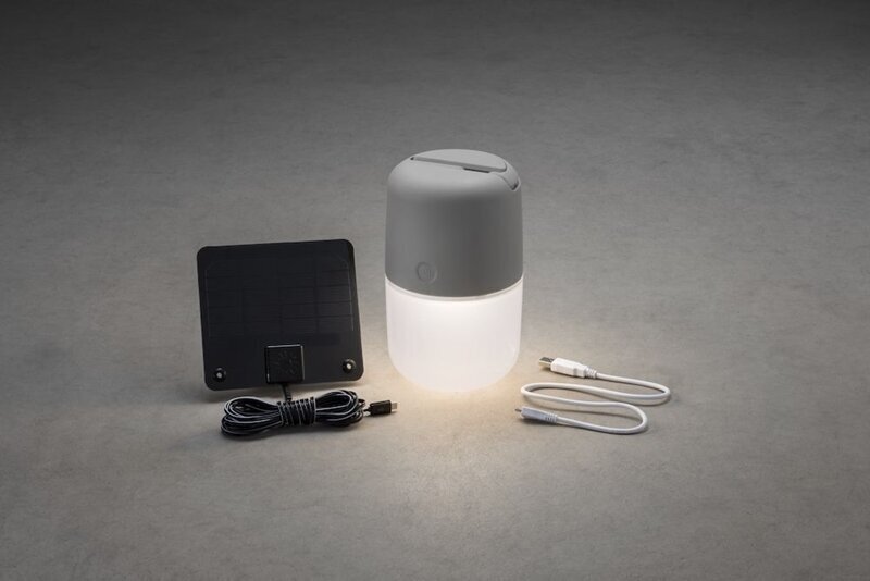 Konstsmide Solarlamppu Assisi USB, tummanharmaa hinta ja tiedot | Puutarha- ja ulkovalot | hobbyhall.fi
