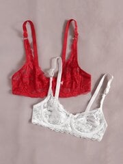 2 pack Floral Lace Underwire Bra Set Alusvaatteet Set·Multicolor·S hinta ja tiedot | Rintaliivit | hobbyhall.fi