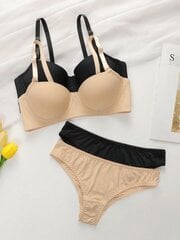 2 sarjaa Solid Underwire Alusvaatteet Set·Multicolor·S hinta ja tiedot | Rintaliivit | hobbyhall.fi