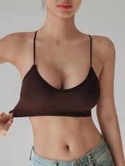 DAZY Solid Criss Cross Selkänojaton Bralette·Ruskea·yksi koko hinta ja tiedot | Rintaliivit | hobbyhall.fi