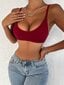 Ohut hihna, pehmeä kosketukseen Saumaton Mukava Bralette·Burgundy·S hinta ja tiedot | Rintaliivit | hobbyhall.fi