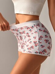 Naisten Ystävänpäivä Pieni kukkaprintti Stretch Boyshorts Alushousut · Valkoiset · S hinta ja tiedot | Miesten sukat | hobbyhall.fi