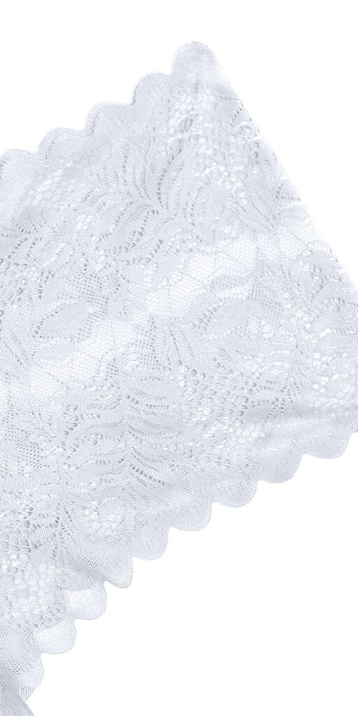 Lace Scallop Trim Sukkahousut·Valkoinen·M hinta ja tiedot | Miesten sukat | hobbyhall.fi