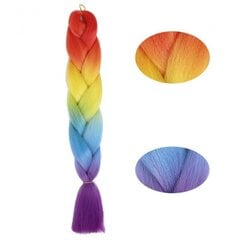 Synteettiset värilliset hiukset 120 cm ombre hinta ja tiedot | Hiustarvikkeet | hobbyhall.fi