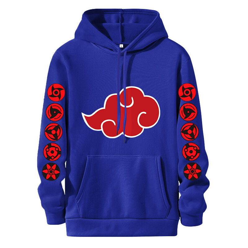 (sininen-S）Anime Akatsuki Miesten Unisex Hip Hop Harajuku Miesten Hupparit hinta ja tiedot | Miesten puserot ja hupparit | hobbyhall.fi