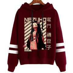 (Wine Red02-XS）Anime Demon Slayer Kamado Tanjirou Kamado Nezuko painetut hupparit hinta ja tiedot | Miesten puserot ja hupparit | hobbyhall.fi