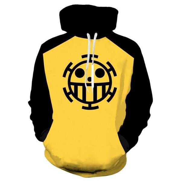 (Pullover-S）Anime One Piece 3D Trafalgar Law Cosplay Pirates Of Heart Ohuet villapaidat