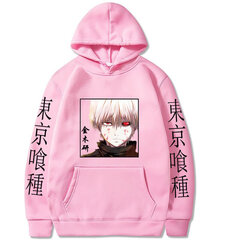 (Pink-XS）Anime Tokyo Ghoul Pullovers Topit Pitkähihaiset Huppari Miesten Kangas hinta ja tiedot | Miesten puserot ja hupparit | hobbyhall.fi