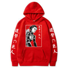 (Red-XS）Attack on Titan Hoodie Syksy Talvi Casual Lämpimät Hupparit hinta ja tiedot | Miesten puserot ja hupparit | hobbyhall.fi