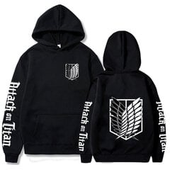 (musta-XS）Attack on Titan Men Casaul Topit Löysät Sudadera-hupparit hinta ja tiedot | Miesten puserot ja hupparit | hobbyhall.fi