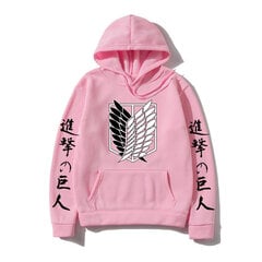 (Vaaleanpunainen H-S）Attack on Titan Miesten hupparit Animeprint japanilaiset Streetwear-neulepuserot hinta ja tiedot | Miesten puserot ja hupparit | hobbyhall.fi