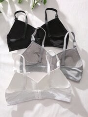 3kpl Solid Wireless Bra·Multicolor·70C hinta ja tiedot | Naamiaisasut | hobbyhall.fi