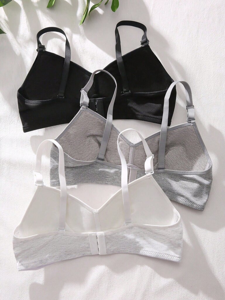 3kpl Solid Wireless Bra·Multicolor·75C hinta ja tiedot | Naamiaisasut | hobbyhall.fi