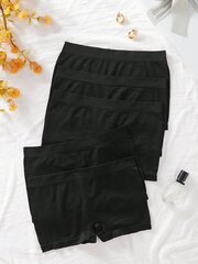 5kpl Solid Boxer Boyshorts·Musta·S hinta ja tiedot | Naamiaisasut | hobbyhall.fi