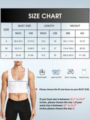 Miesten laihdutus Body Shaper Vest Mesh solki Crop Top - Valkoinen·Valkoinen·L hinta ja tiedot | Muotoilevat alusvaatteet | hobbyhall.fi