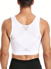 Miesten laihdutus Body Shaper Vest Mesh solki Crop Top - valkoinen·valkoinen·M hinta ja tiedot | Muotoilevat alusvaatteet | hobbyhall.fi