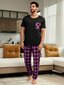 Miesten Plaid Print PJ Set·Purple·L hinta ja tiedot | Naamiaisasut | hobbyhall.fi