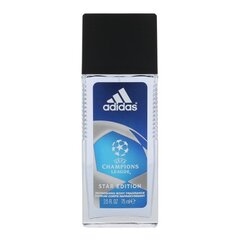 Deodorantti Adidas UEFA Champions League Star Edition miehille 75 ml hinta ja tiedot | Naisten ihonhoito | hobbyhall.fi