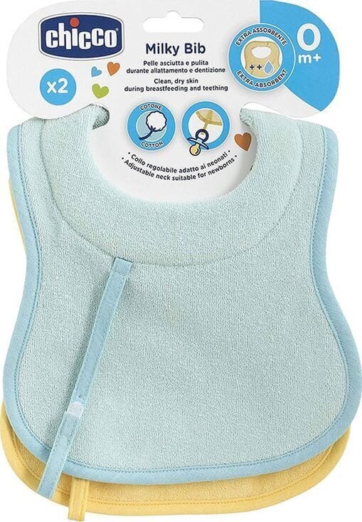 Chicco Milky Bib, 2 kpl. hinta ja tiedot | Ruokalaput | hobbyhall.fi