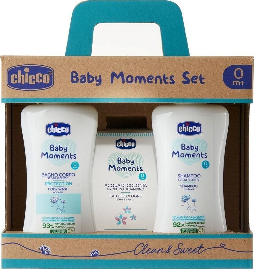 Vartalonhoitosetti vauvoille Chicco Baby Moments Set hinta ja tiedot | Lasten ja äitiysajan kosmetiikka | hobbyhall.fi