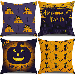 Koristetyynynpäällinen, Halloween, 45x45cm, 4 kpl hinta ja tiedot | Hauskat koristetyynyt | hobbyhall.fi