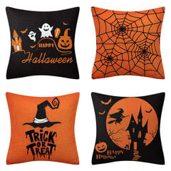 Koristetyynynpäällinen, Halloween, 45x45cm, 4 kpl hinta ja tiedot | Hauskat koristetyynyt | hobbyhall.fi