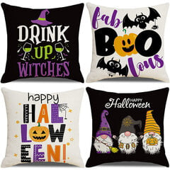 Koristetyynynpäällinen, Halloween, 45x45cm, 4 kpl hinta ja tiedot | Hauskat koristetyynyt | hobbyhall.fi