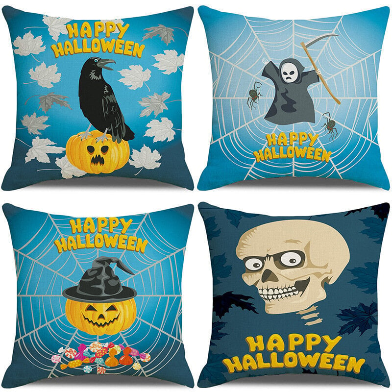 Koristetyynynpäällinen, Halloween, 45x45cm, 4 kpl hinta ja tiedot | Hauskat koristetyynyt | hobbyhall.fi