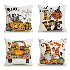 Koristetyynynpäällinen, Halloween, 45x45cm, 4 kpl hinta ja tiedot | Hauskat koristetyynyt | hobbyhall.fi