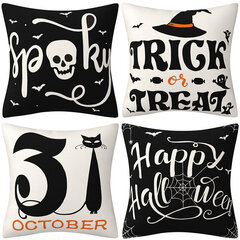 Koristetyynynpäällinen, Halloween, 45x45cm, 4 kpl hinta ja tiedot | Hauskat koristetyynyt | hobbyhall.fi