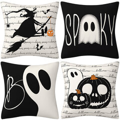 Koristetyynynpäällinen, Halloween, 45x45cm, 4 kpl hinta ja tiedot | Hauskat koristetyynyt | hobbyhall.fi