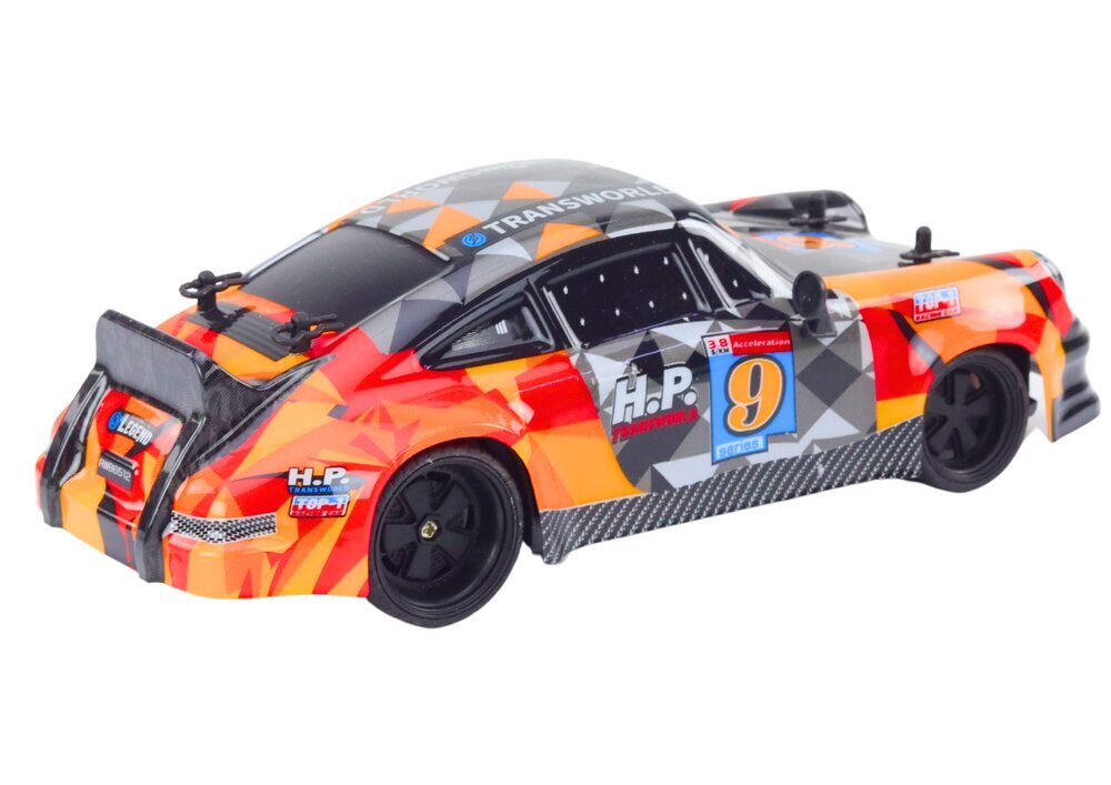 RC kauko-ohjausauto 1:18, oranssi hinta ja tiedot | Poikien lelut | hobbyhall.fi