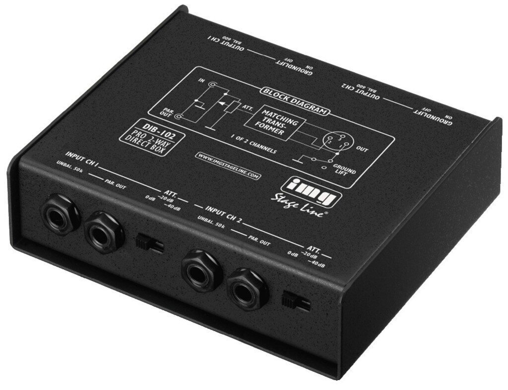 Äänisuodatin - DI BOX Stageline DIB-102 (stereo) hinta ja tiedot | Soittimien lisätarvikkeet | hobbyhall.fi