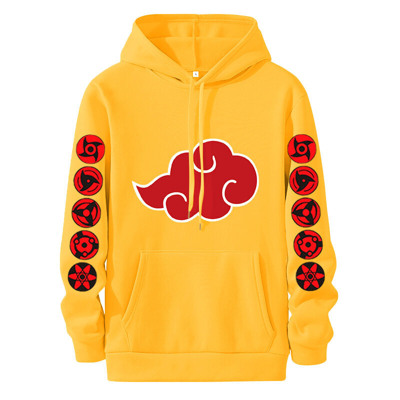 (keltainen-S）Anime Akatsuki Miesten Unisex Hip Hop Harajuku Miesten Hupparit hinta ja tiedot | Miesten puserot ja hupparit | hobbyhall.fi