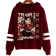 (Wine Red01-XS）Anime Demon Slayer Kamado Tanjirou Kamado Nezuko painetut hupparit hinta ja tiedot | Miesten puserot ja hupparit | hobbyhall.fi