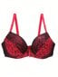 Ranskalaistyylinen värillinen lohkopitsi Patchwork Peasleeves kukkaprintti Sexy Bra·Red·85E hinta ja tiedot | Naisten aluspaidat | hobbyhall.fi